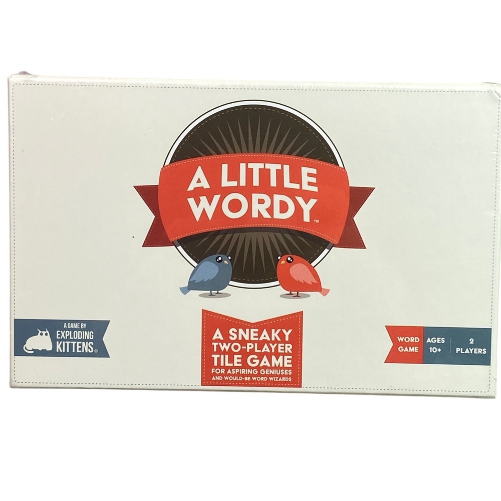 A Little Wordy Game by Exploding Kittens - Factory Sealed 2 Player Tile Game NIB